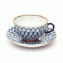 Cobalt Net Tea Cup and Saucer