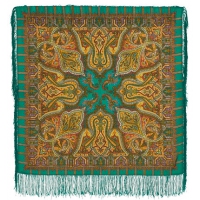 Small Woolen Shawls. Silk Fringe.